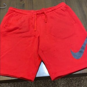 Red Nike Lounge Shorts